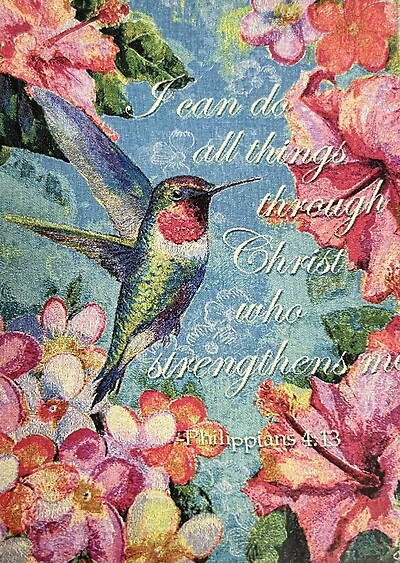Hummingbird Hibiscus/Philippians 4:13