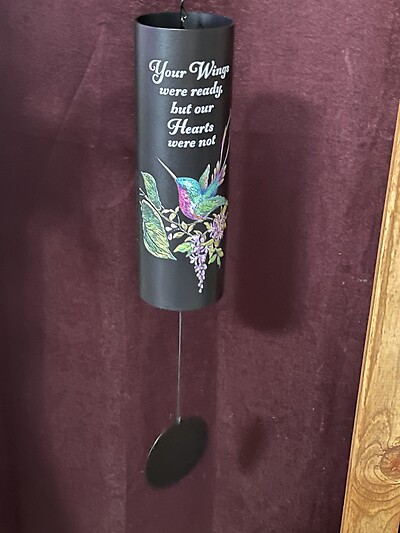 29&quot; Tube Windchime/Hummingbird