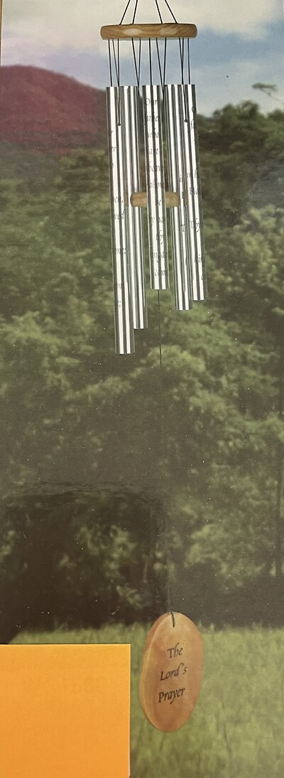 35&quot; Wooden Windchime/The Lord&#039;s Prayer