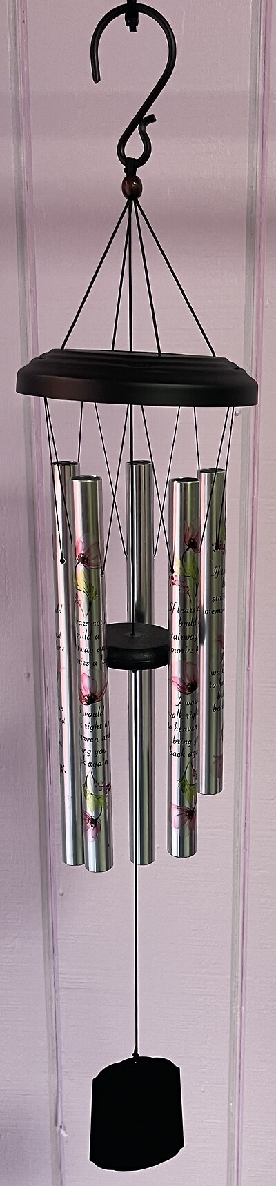 35&quot; Pink Floral Windchime