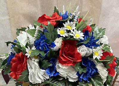 RED, WHITE, and BLUE Silk Saddle
