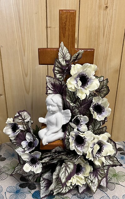 Cross w/Angel in Purple