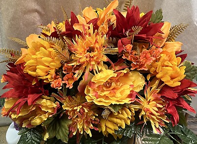 ORANGE, RED &amp; YELLOW Silk Saddle