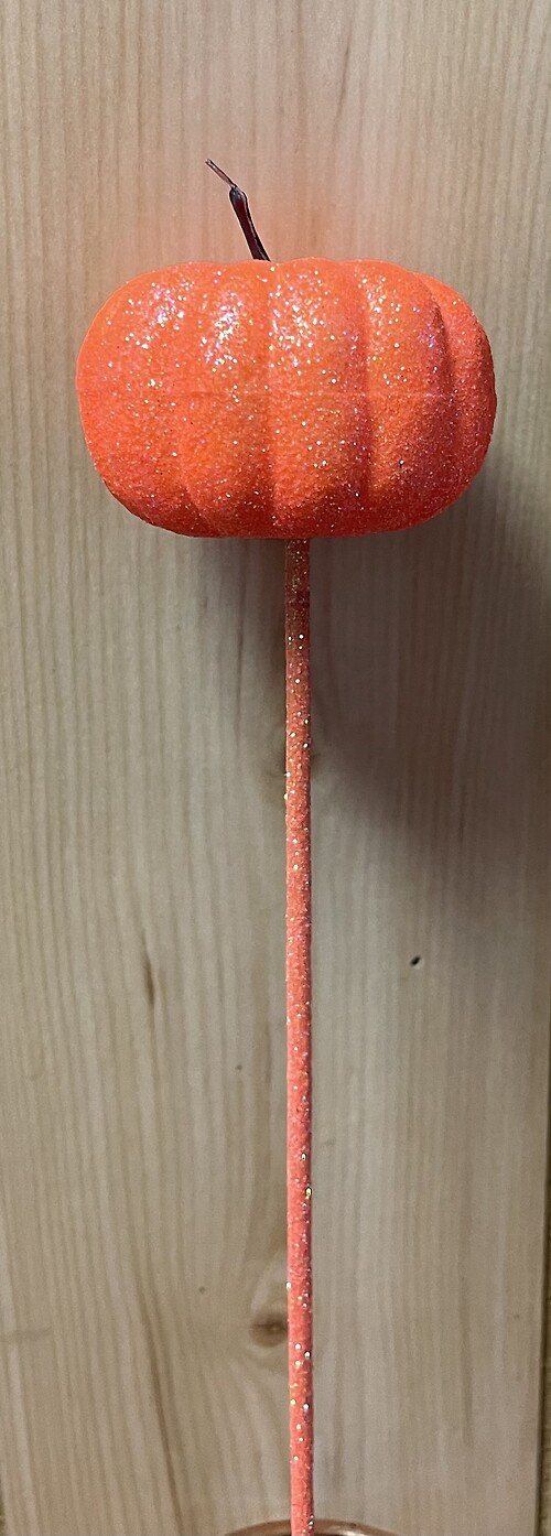 Glitter Pumpkin Pick