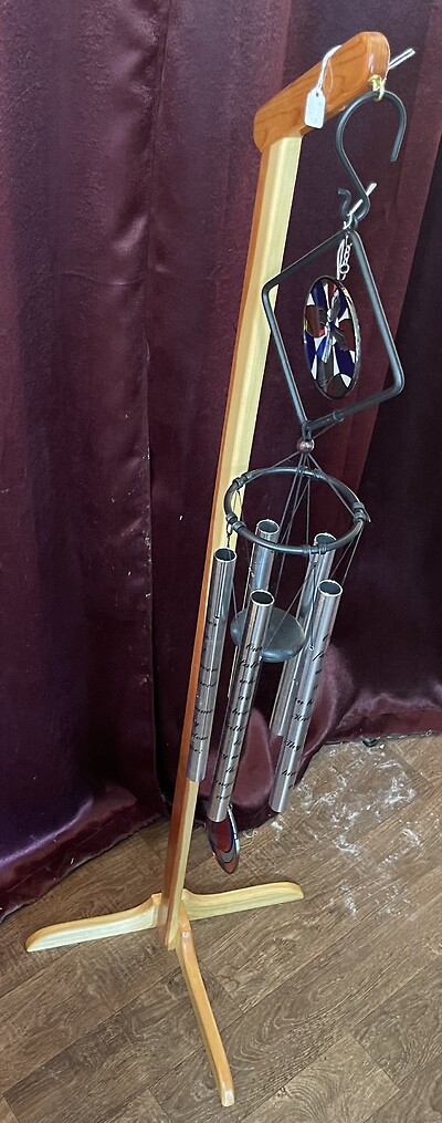 38&quot; Stained Glass Cross Windchime