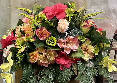 PINK, YELLOW, &amp; GREEN Silk Saddle