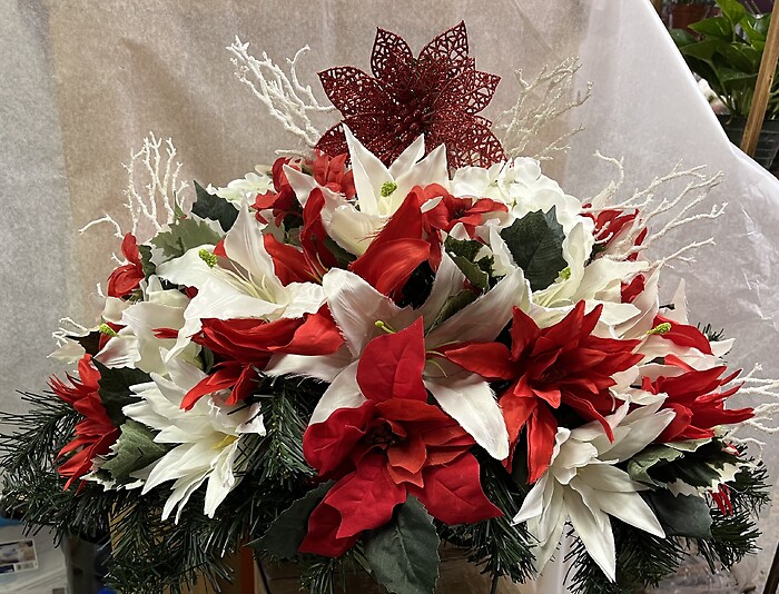 RED &amp; WHITE Silk Saddle