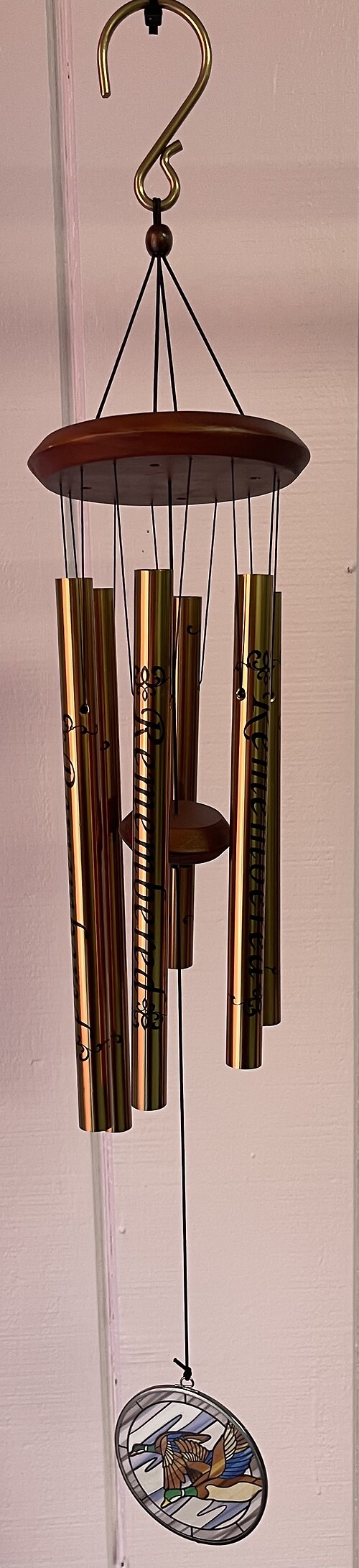 35" Stained Glass Ducks Windchime