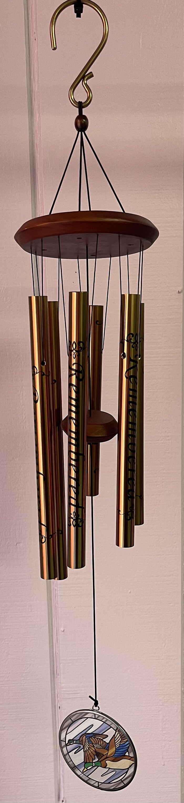 35" Stained Glass Ducks Windchime